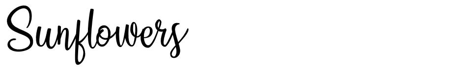 SUNFLOWERS font